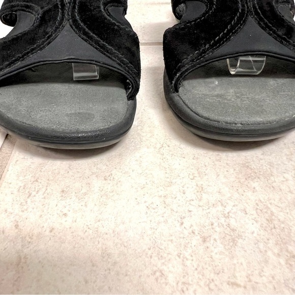 SBICCA casual slip-on black suede leather sandals cushioned comfy women’s 10M - Picture 6 of 9